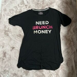 Victoria Secret Black Sleep Tee